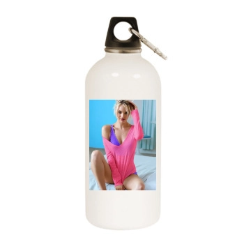 Candice Swanepoel White Water Bottle With Carabiner