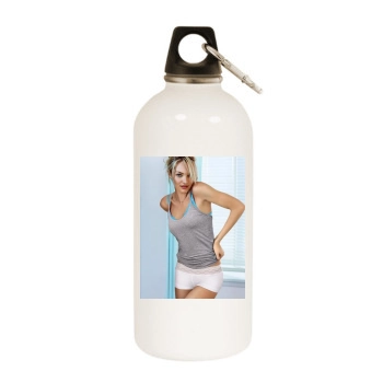 Candice Swanepoel White Water Bottle With Carabiner