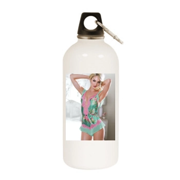 Candice Swanepoel White Water Bottle With Carabiner