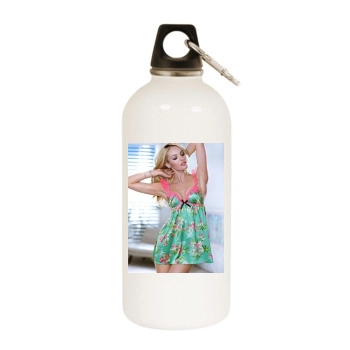 Candice Swanepoel White Water Bottle With Carabiner