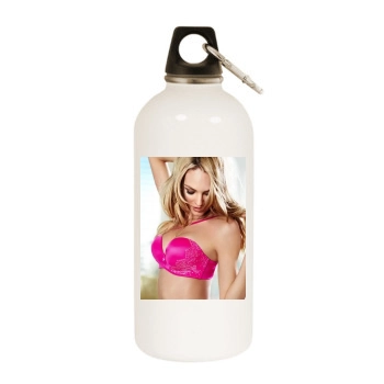 Candice Swanepoel White Water Bottle With Carabiner