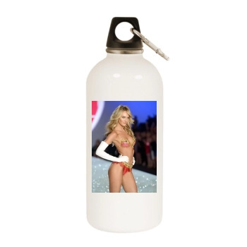 Candice Swanepoel White Water Bottle With Carabiner