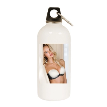 Candice Swanepoel White Water Bottle With Carabiner