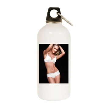 Candice Swanepoel White Water Bottle With Carabiner