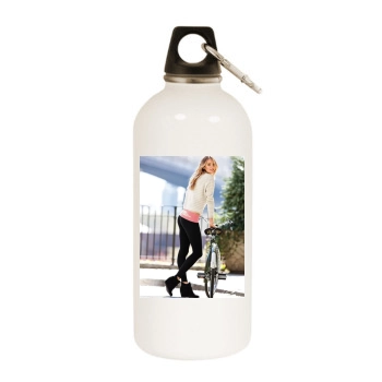 Candice Swanepoel White Water Bottle With Carabiner