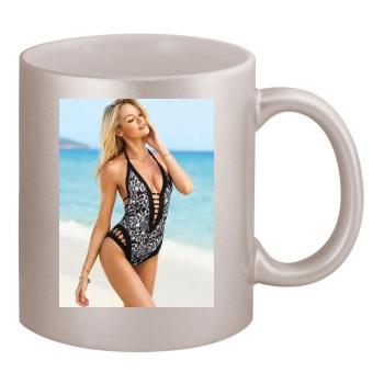 Candice Swanepoel 11oz Metallic Silver Mug