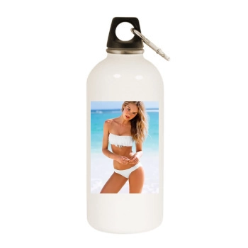 Candice Swanepoel White Water Bottle With Carabiner