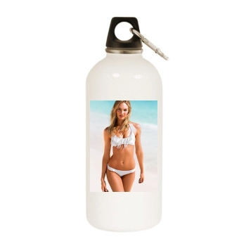 Candice Swanepoel White Water Bottle With Carabiner