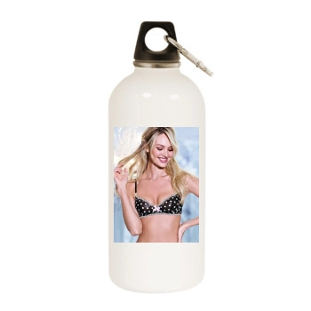 Candice Swanepoel White Water Bottle With Carabiner