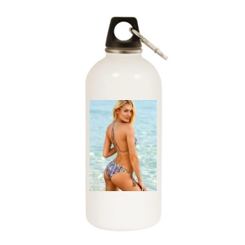 Candice Swanepoel White Water Bottle With Carabiner