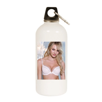 Candice Swanepoel White Water Bottle With Carabiner