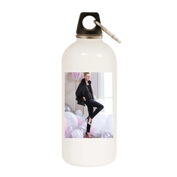 Candice Swanepoel White Water Bottle With Carabiner