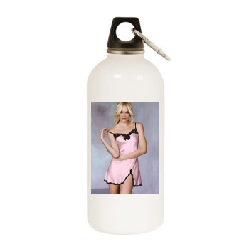 Candice Swanepoel White Water Bottle With Carabiner