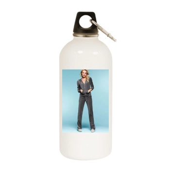 Candice Swanepoel White Water Bottle With Carabiner