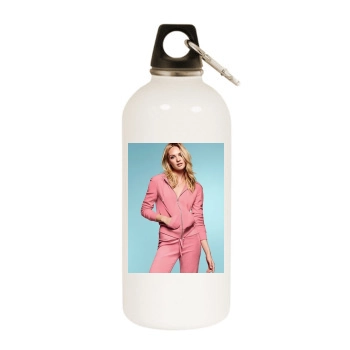 Candice Swanepoel White Water Bottle With Carabiner