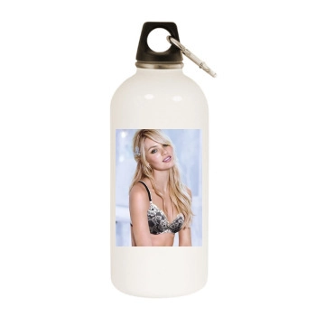 Candice Swanepoel White Water Bottle With Carabiner