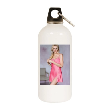 Candice Swanepoel White Water Bottle With Carabiner