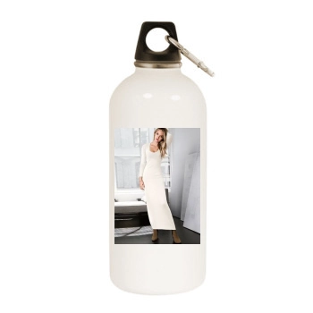 Candice Swanepoel White Water Bottle With Carabiner