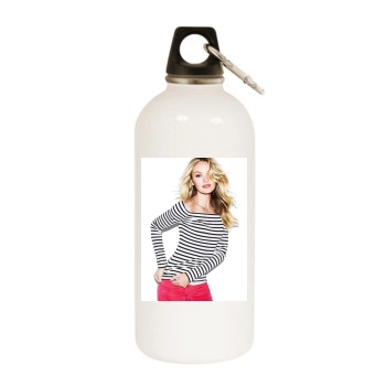 Candice Swanepoel White Water Bottle With Carabiner