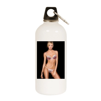 Candice Swanepoel White Water Bottle With Carabiner