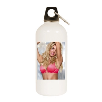 Candice Swanepoel White Water Bottle With Carabiner