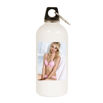 Candice Swanepoel White Water Bottle With Carabiner