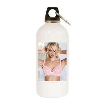 Candice Swanepoel White Water Bottle With Carabiner