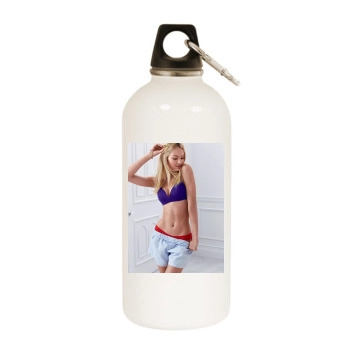 Candice Swanepoel White Water Bottle With Carabiner