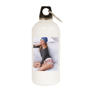 Candice Swanepoel White Water Bottle With Carabiner