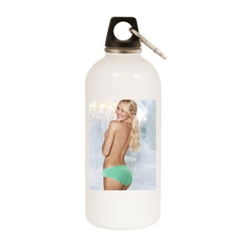 Candice Swanepoel White Water Bottle With Carabiner