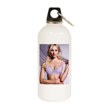 Candice Swanepoel White Water Bottle With Carabiner