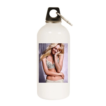 Candice Swanepoel White Water Bottle With Carabiner