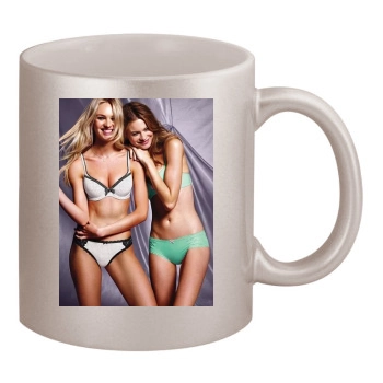 Candice Swanepoel 11oz Metallic Silver Mug