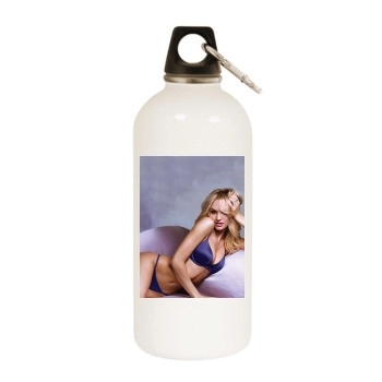 Candice Swanepoel White Water Bottle With Carabiner