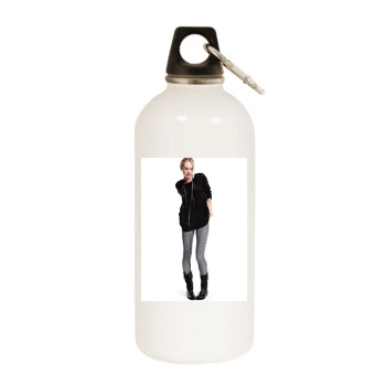 Candice Swanepoel White Water Bottle With Carabiner