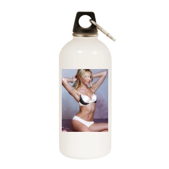 Candice Swanepoel White Water Bottle With Carabiner