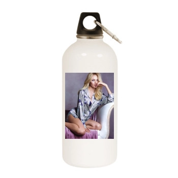 Candice Swanepoel White Water Bottle With Carabiner