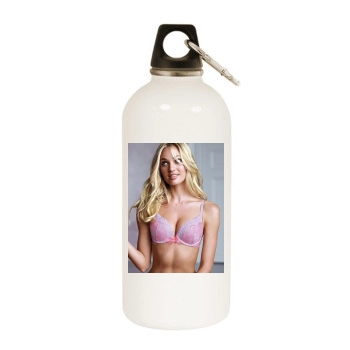 Candice Swanepoel White Water Bottle With Carabiner