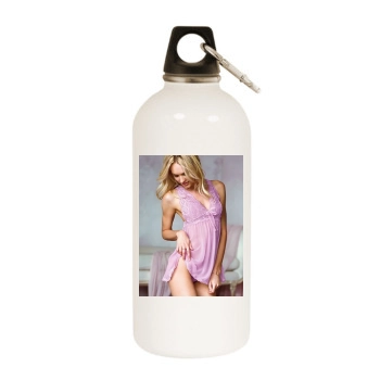 Candice Swanepoel White Water Bottle With Carabiner