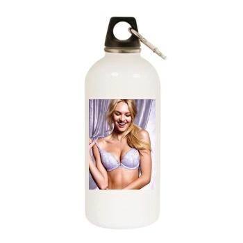 Candice Swanepoel White Water Bottle With Carabiner