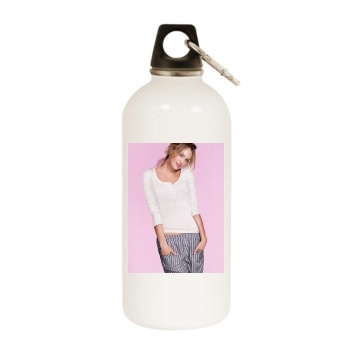 Candice Swanepoel White Water Bottle With Carabiner