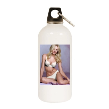 Candice Swanepoel White Water Bottle With Carabiner