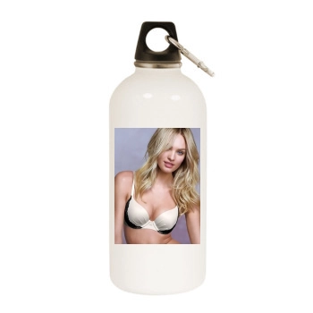 Candice Swanepoel White Water Bottle With Carabiner