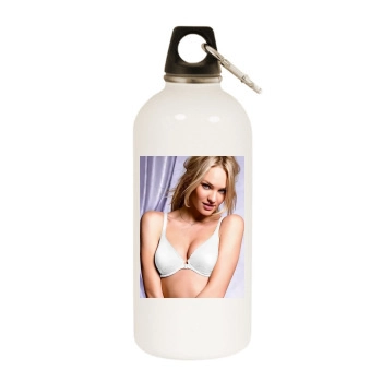 Candice Swanepoel White Water Bottle With Carabiner