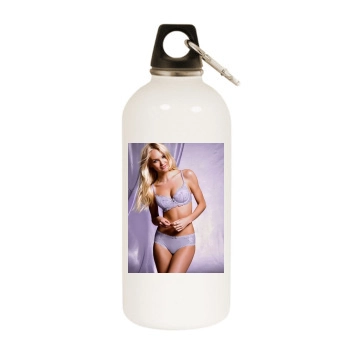 Candice Swanepoel White Water Bottle With Carabiner