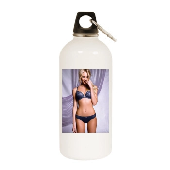 Candice Swanepoel White Water Bottle With Carabiner