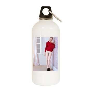 Candice Swanepoel White Water Bottle With Carabiner