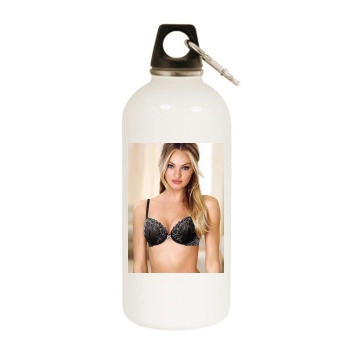 Candice Swanepoel White Water Bottle With Carabiner