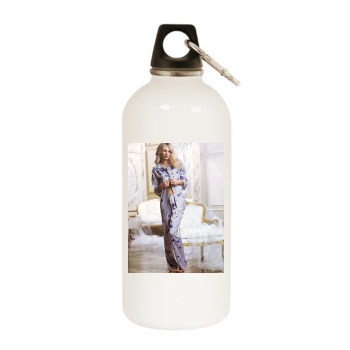 Candice Swanepoel White Water Bottle With Carabiner