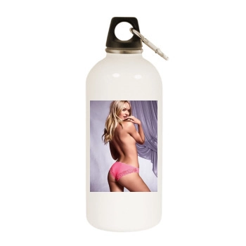 Candice Swanepoel White Water Bottle With Carabiner